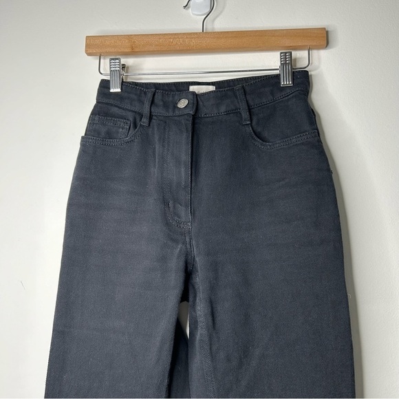 Aritzia Wilfred Free Twostep Pant High-Rise Flared‎ Black Denim Women’s 0 70s - Picture 7 of 13